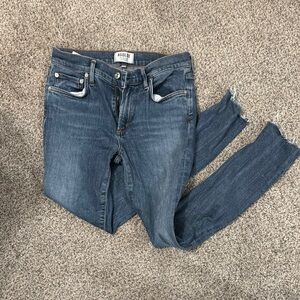 Agolde Blue Skinny Jeans with Classic Stitching